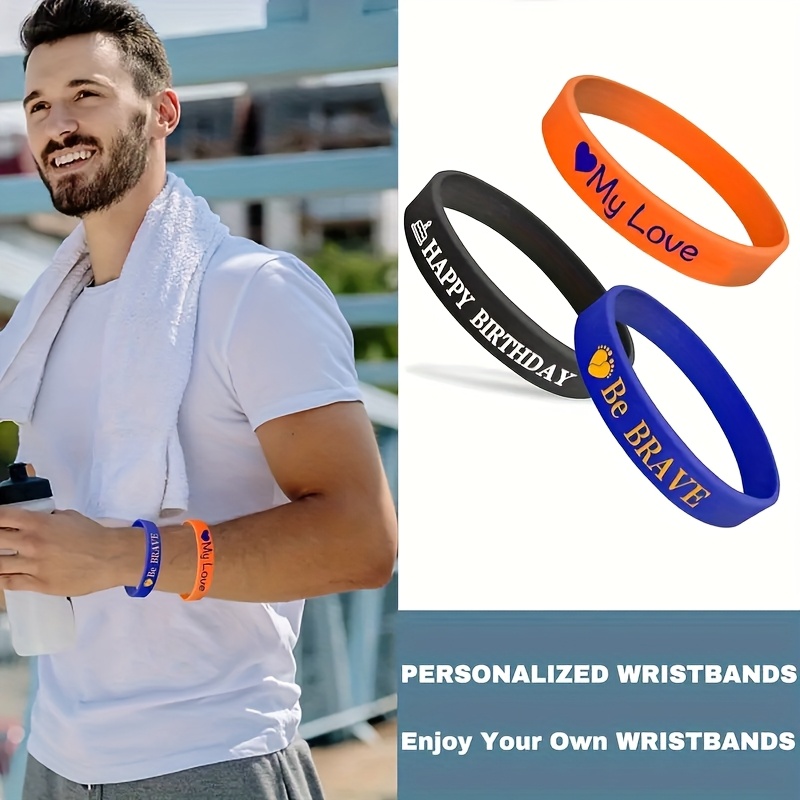 78pc Custom Silicone Wristbands, Personalised Gift Set